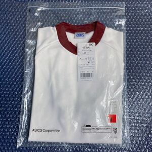 アシックス ジェレンク Jelenk U-3212 Mサイズ 半袖　クルーネック 丸首 エンジ バレーシャツ 体操服 体操着 ASICS 未使用品