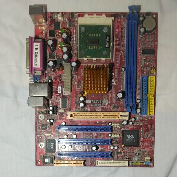 ジャンク品　M7VIZ マザーボード　CPU付　 AMD ATHLON AXDA2000DUT3C