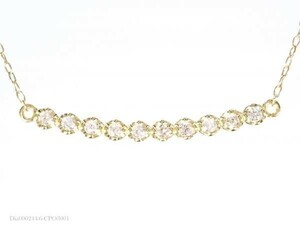 【格安】ダイヤモンド ネックレス 最高品質 0.15ct K18YG 18金製品 国内生産 2211