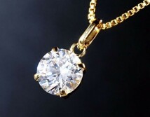 Hカラー 大粒 1ct ダイヤモンド ネックレス 18金製 K18 国内生産品【高品質ダイヤ使用】 (刻印有　4444_画像6