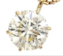 憧れの1ct 大粒 ダイヤモンド ネックレス 18金 K18YG 18金製品 国内製作品 安心品質 279 4411_画像1