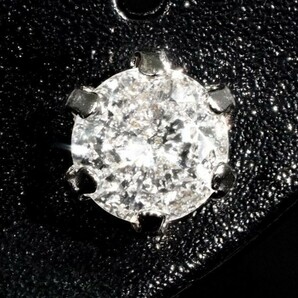 【輝】【価格高騰】K14WG 最高純度 ダイヤモンド ピアス プラチナ【限定入荷商品】( 刻印有 Dia04-2 4422の画像2