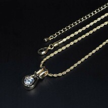 【輝き】 大粒 ダイヤモンド ロープチェーン ネックレス 1ct 取り外し可能 K18YGN892 1212_画像2