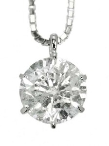 [ cheap ] extra-large one bead diamond necklace large grain PT900 PT850 platinum product limitation 24 2211