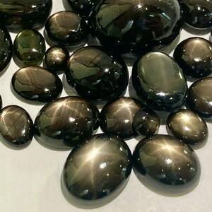 大量!!◆天然ブラックスターサファイアおまとめ100ct◆M ルース 裸石 宝石 コランダム black star sapphire corundum jewelry