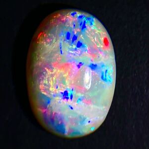 遊色効果!!◆天然オパール3.877ct◆m 約14.0×9.7mm ルース 裸石 宝石 ジュエリー jewelry opal 