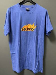 STUSSY ステューシー　ファイヤー　tシャツ 炎　サイズS 人気デザイン　メキシコ製　古着