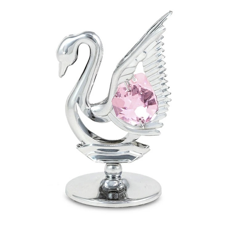 [Free Shipping] [Bonus Included] Swan Figurine 3 Birthday Present for Women and Men Swan Bird Year of the Rooster Anniversary Swarovski Crystal, Handmade items, interior, miscellaneous goods, ornament, object