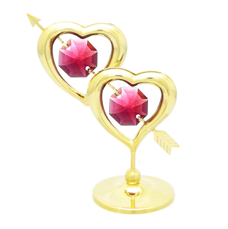 [Free Shipping] [Bonus Included] Two Hearts Figurine 1 Birthday Gift for Women Celebration Gift Anniversary Figurine High Quality Swarovski Crystal, Handmade items, interior, miscellaneous goods, ornament, object