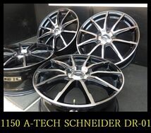 【1150】T3105104◆A-TECH SCHNEIDER DR-01◆17x7J 5穴 PCD114.3 +53◆4本◆ノア ヴォクシー ステップワゴン など_画像1