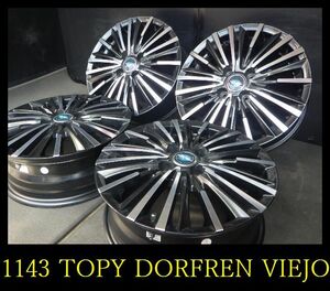 【1143】T8005024◆TOPY DORFREN VIEJO◆15x5.5J 4穴 PCD100 +42◆4本◆フィット ヤリス ノート など