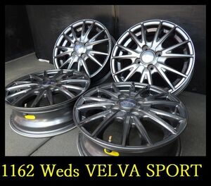 【1162】T6005214◆Weds VELVA SPORT◆14x4.5J 4穴 PCD100 +45◆4本◆ ライフ　ワゴンＲ など