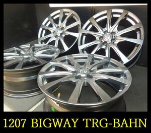 【1207】T3105254◆BIGWAY TRG-BAHN◆17x7J 5穴 PCD100 +50◆4本◆ノア ヴォクシー ステップワゴン など