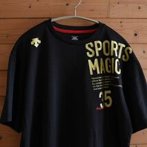 DESCENTE デサント SPORTS MAGIC スポーツマジック 半袖 T シャツ サイズ 0 黒 金_画像2
