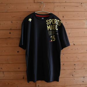 DESCENTE Descente SPORTS MAGIC sport Magic short sleeves T-shirt size 0 black gold 