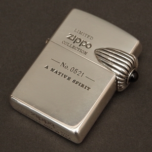 ZIPPO A NATIVE SPIRIT LIMITED COLLECTION limitation serial number entering silver plating finishing 1998 year made Indian 