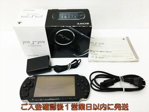 [1 jpy ]SONY Playstation Portable body set PSP-3000 black the first period . settled not yet inspection goods Junk battery none screen scorch H03-994rm/F3