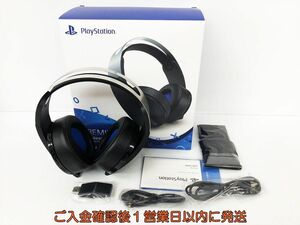 【1円】PS4 純正 プレミアムワイヤレスサラウンドヘッドセット CUHJ-15005 動作確認済 SONY PlayStation4 EC45-954jy/G4