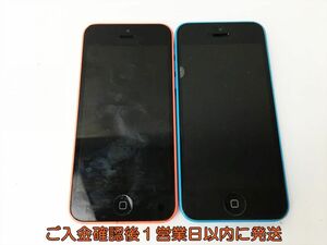 【1円】Apple iPhone 5c A1456 まとめ売り 2台セット 未検品ジャンク アップル アイフォン ピンク ブルー J05-1008rm/F3