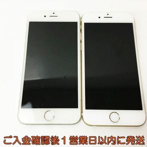 【1円】Apple iPhone 6 A1586 まとめ売り 2台セット 未検品ジャンク アップル アイフォン ゴールド シルバー J05-1006rm/F3の画像1
