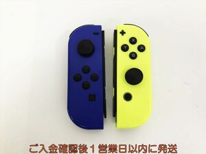 【1円】任天堂 純正 Nintendo Switch Joy-Con 左右セット ブルー/ネオンイエロー 未検品ジャンク L R J07-348kk/F3