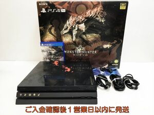 【1円】PS4 Pro 本体/箱 セット モンスターハンターワールド ゲーム機本体 SONY 初期化/動作確認済 プレステ4 L06-011yk/G4