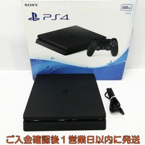 【1円】PS4 本体/箱 セット 500GB ブラック SONY PlayStation4 CUH-2000A 初期化/動作確認済 FW9.50 内箱なし L05-525tm/G4の画像1