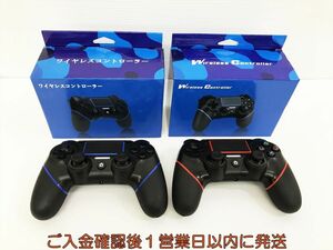 【1円】PS4 社外製 ワイヤレスコントローラー DUALSHOCK4 未検品ジャンク まとめ売り 2個セット プレステ4 M06-415kk/F3