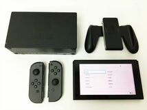 【1円】任天堂 新モデル Nintend Switch 本体 セット グレー ニンテンドースイッチ 動作確認済 新型 J03-157rm/G4_画像3