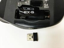 【1円】ELECOM EX-G ワイヤレスマウス M-XGL10DB ブラック レシーバー付き 動作確認済 エレコム H03-159rm/F3_画像5