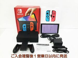 [1 jpy ] nintendo have machine EL model Nintendo Switch body set neon blue / neon red the first period ./ operation verification settled L09-035kk/G4