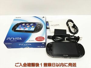 [1 jpy ]PSVITA body black SONY PlayStation Vita PCH-1100 the first period ./ operation verification settled game machine body H05-482yk/F3