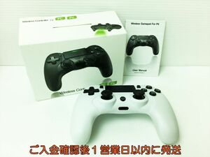 【1円】PS4 PC 用 社外製 ワイヤレスコントローラー ホワイト 動作確認済 SONY Playstation4 プレステ4 J01-788rm/F3