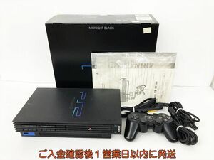 【1円】PS2 本体 セット ミッドナイトブラック SONY PlayStation2 SCPH-50000NB 未検品ジャンク プレステ2 DC08-586jy/G4