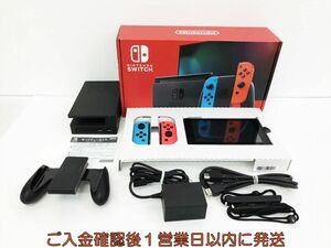[1 jpy ] nintendo new model Nintendo Switch body set neon blue / neon red the first period ./ operation verification settled H09-223kk/G4