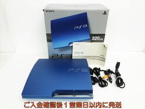 【1円】PS3 本体/箱 セット 320GB スプラッシュブルー SONY PlayStation3 CECH-3000B 初期化/動作確認済 M06-451os/G4