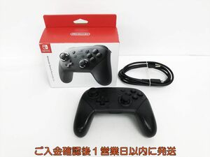 【1円】任天堂 純正 Nintendo Switch Proコントローラー ブラック 未検品ジャンク ニンテンドースイッチ J07-415sy/F3