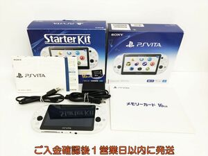 【1円】PSVITA 本体 グレイシャー・ホワイト SONY PlayStation Vita PCH-2000 初期化/動作確認済 J07-417sy/F3