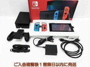 【1円】任天堂 新モデル Nintendo Switch 本体 セット ネオンブルー/ネオンレッド 初期化/動作確認済 新型 L08-005tm/G4