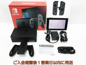 【1円】任天堂 新モデル Nintendo Switch 本体 セット グレー 初期化/動作確認済 新型 L08-007tm/G4
