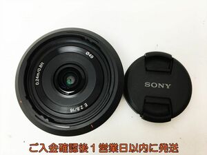 [1 jpy ]SONY E-mount SEL16F28 single burnt point lens hood E16mm F2.8 0.24m/0.8Ft not yet inspection goods Junk Sony H01-1035rm/F3