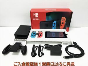 [1 jpy ] nintendo new model Nintendo Switch body set neon blue / neon red the first period ./ operation verification settled switch new model L05-627mm/G4