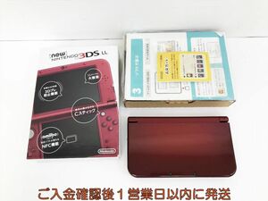 [1 jpy ]New Nintendo 3DSLL body set metallic red nintendo RED-001 the first period ./ operation verification settled 3DS LL M05-264kk/F3