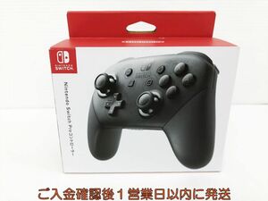 【1円】任天堂 純正 Nintendo Switch Proコントローラー ブラック 動作確認済 箱/USB セット ニンテンドースイッチ N01-005kk/F3