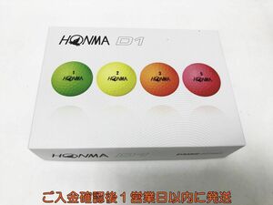 【1円】未使用品 ゴルフ HONMA ホンマ D1 グリーン/イエロー/オレンジ/ピンク ゴルフボール 1ダース G02-147tm/F3