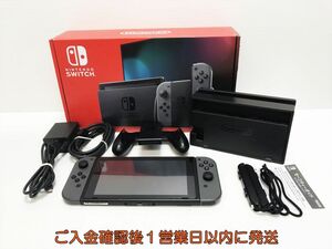 【1円】任天堂 新モデル Nintendo Switch 本体 セット グレー ニンテンドースイッチ 初期化/動作確認済 新型 J09-384yk/G4