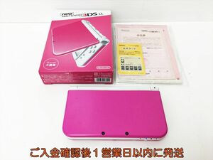 【1円】Newニンテンドー3DSLL 本体 セット ピンク/ホワイト 任天堂 RED-001 動作確認済 3DS LL H06-049rm/F3