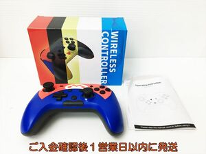 【1円】 Switch 社外製 ワイヤレスコントローラー レッド/ブルー ニンテンドースイッチ 動作確認済 H06-057rm/F3