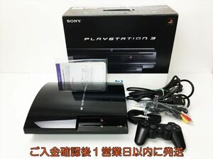 【1円】PS3 本体 セット ブラック 20GB SONY Playstation3 CECHB00 初期化済/未検品ジャンク プレステ3 H09-292rm/G4