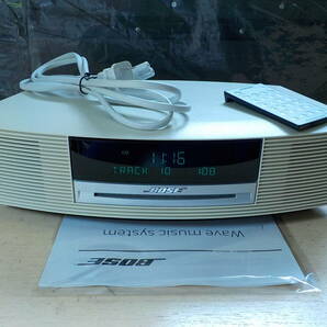 Bose Wave Music System 動作品 リモコン 電源コード付き CD FM AM レシーバーアンプ デスクトップオーディオの画像1